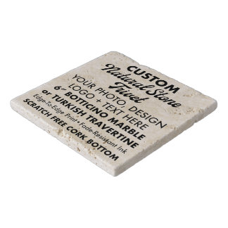 Custom Personalized 6" Travertine Trivet