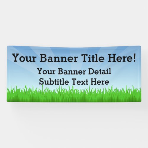 Custom Personalized 6 Wide Summer Scene Banner