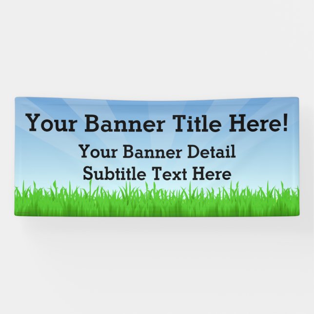 Custom Personalized 6' Wide Summer Scene Banner (Horizontal)