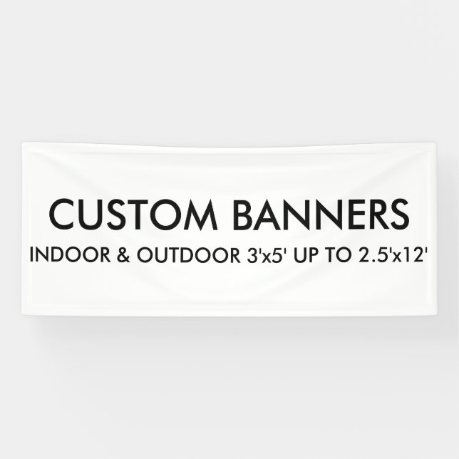 Custom Personalized 6'x2.5' Banner Blank Template (Horizontal)