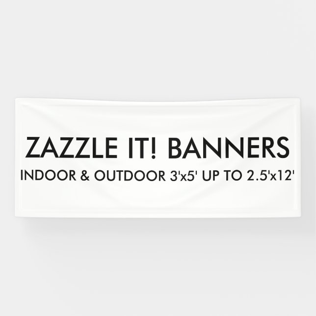 Custom Personalized 6'x2.5' Banner Blank Template (Horizontal)