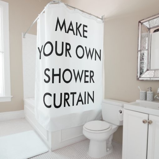 Custom Personalized 71" x 71" Poly Shower Curtain | Zazzle