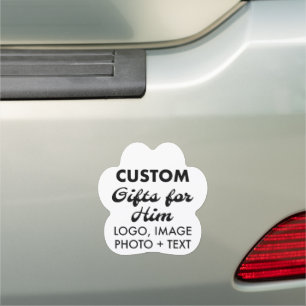 Custom personalized 7" Paw Car Magnet