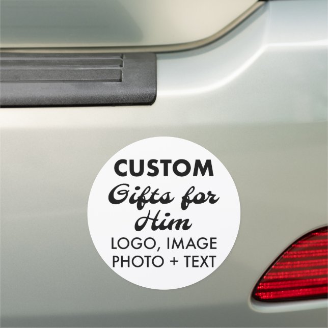 Custom personalized 7" Round Car Magnet (In Situ)