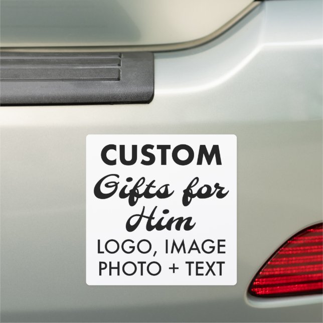 Custom personalized 7" Square Car Magnet (In Situ)