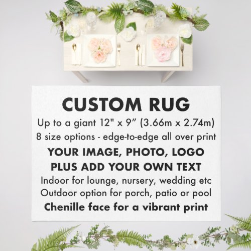 Custom Personalized 7 x 5 Outdoor Rug
