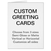 Custom Personalized 8.5" x 11" Matte Greeting Card (Front)