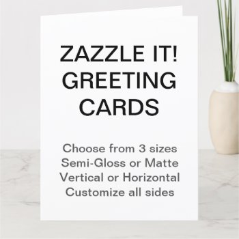 Custom Personalized 8.5" X 11" Photo Greeting Card by GoOnZazzleIt at Zazzle