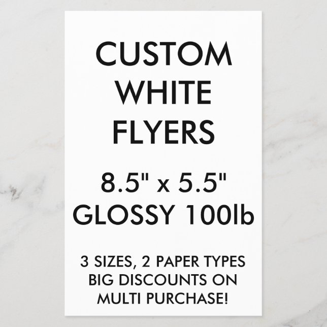 Custom Personalized 8.5" x 5.5" Glossy Flyers (Front)