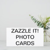 Custom Personalized 8" x 4" Photo Card Blank (Standing Front)
