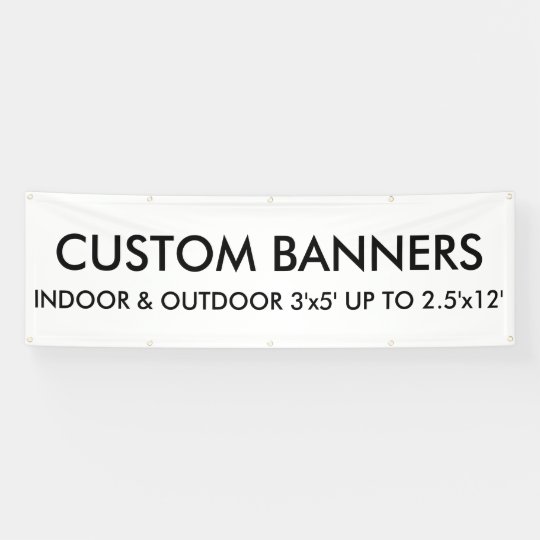 Custom Personalized 8'x2.5' Banner Blank Template | Zazzle.com