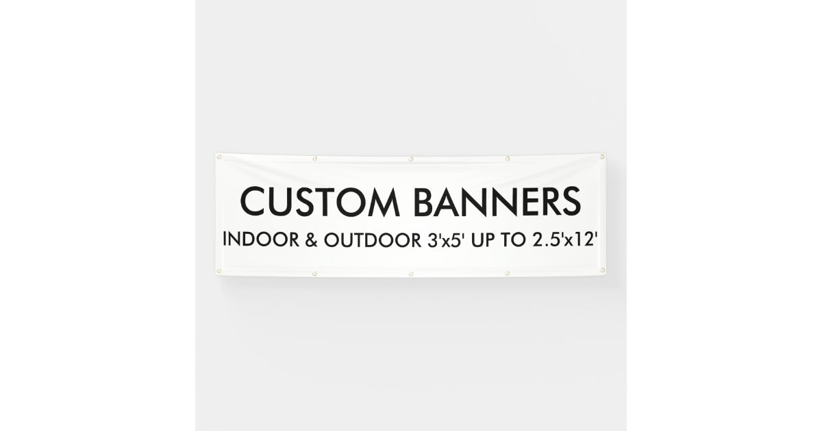 Custom Personalized 8 x2 5 Banner Blank Template Zazzle