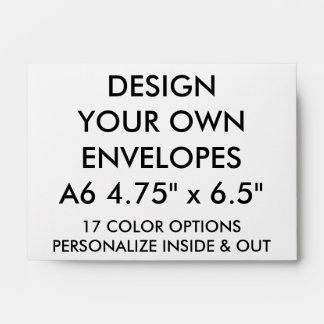 Custom Personalized A6 4.75" x 6.5" Envelope
