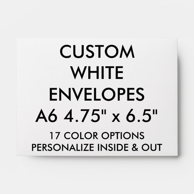 Custom Personalized A6 4.75" x 6.5" Envelope (Front)