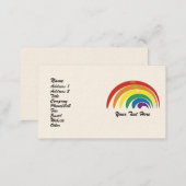 Custom Personalized Abstract Rainbow Biz Cards (Front/Back)