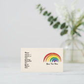Custom Personalized Abstract Rainbow Biz Cards (Standing Front)