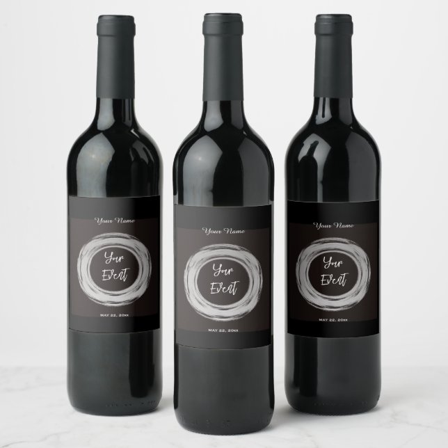Custom Personalized Abstract Wine Label (Bottles)
