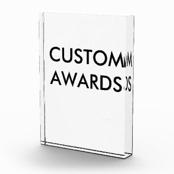 Custom Personalized Acrylic Award Blank Template Photo Block by CustomBlankTemplates at Zazzle