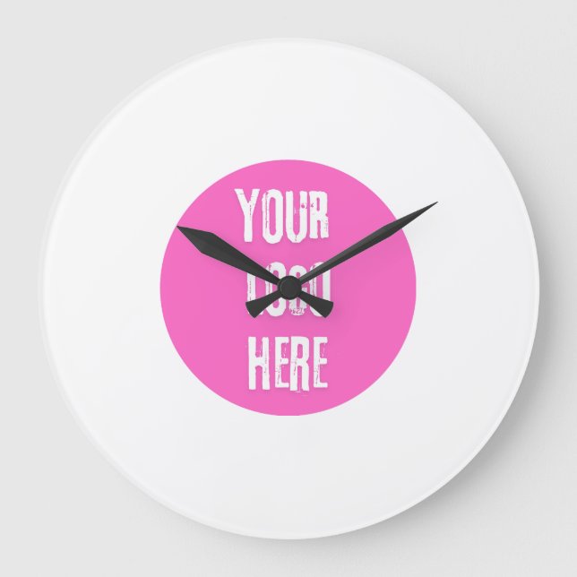 Custom Personalized Add Your Logo Here  Large Clock (Front)