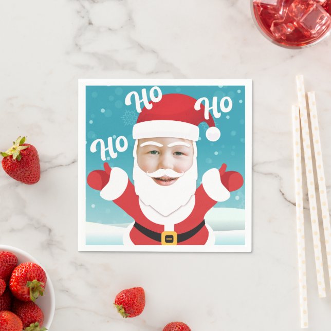 Custom Personalized Add your Own Photo Christmas Napkins (Insitu)