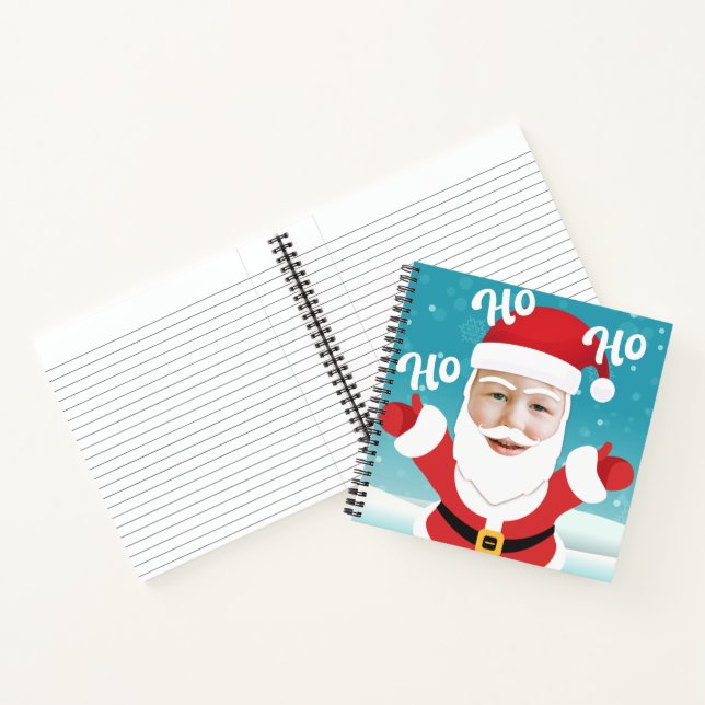 Custom Personalized Add your Own Photo Christmas Notebook (Inside)