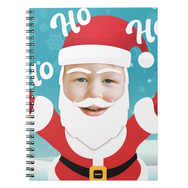 Custom Personalized Add your Own Photo Christmas Notebook (Front)