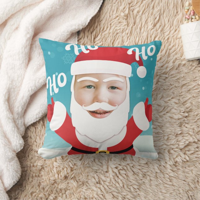 Custom Personalized Add your Own Photo Christmas Throw Pillow (Blanket)