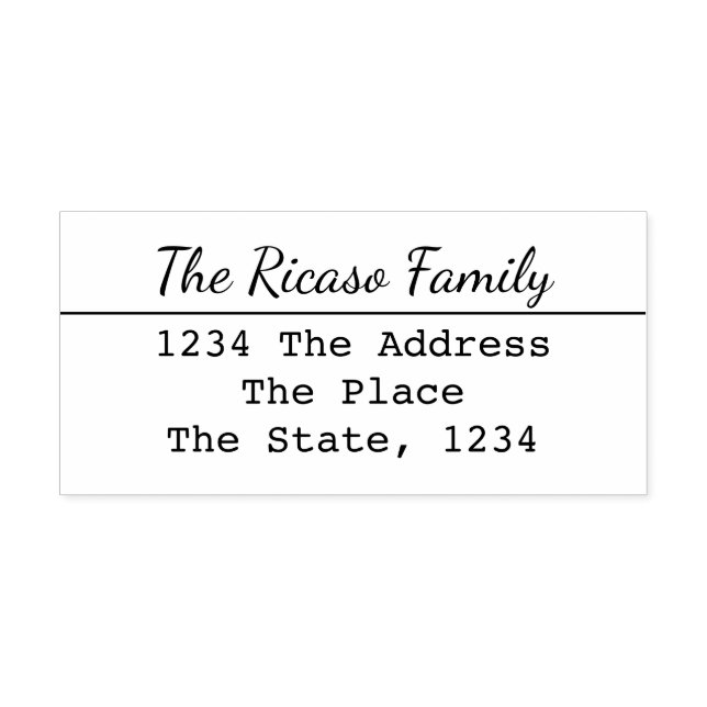 Custom Personalized Address Rubber Stamp (Imprint)