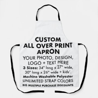 Custom Personalized All Over Print Apron 30" Long