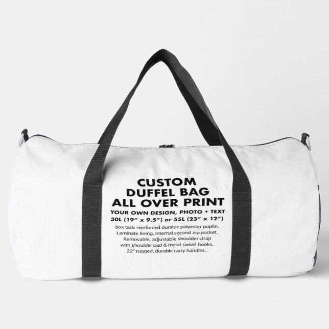 Custom personalized All Over Print Duffel Bag 55L (Front)