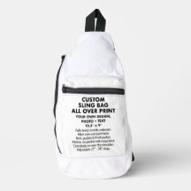 Custom personalized All Over Print Sling Bag