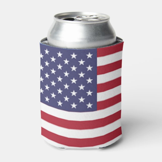  Custom Personalized American Flag Can Cooler (Can Front)