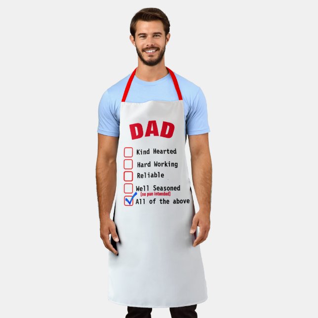 Custom Personalized Aprons, Perfect Father's Day Apron (Worn)