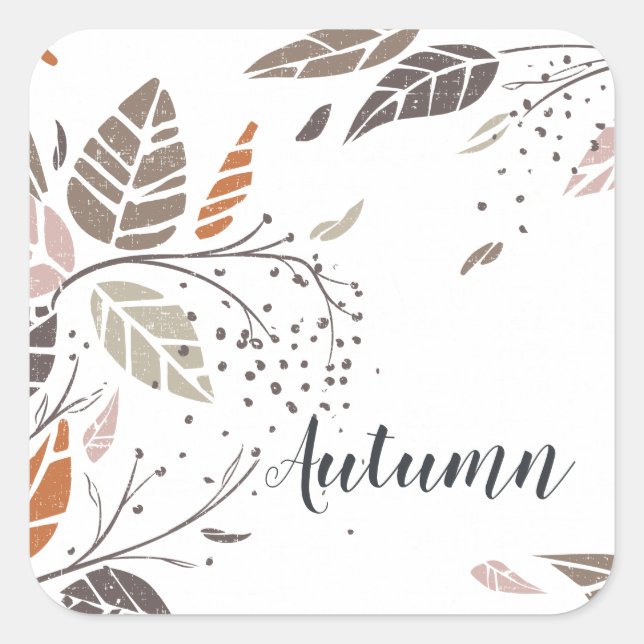 Custom Personalized Autumn Leaves | Sticker Seal (Front)