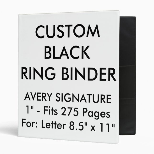Custom Personalized Avery 1" Ring Binder - Letter (Front/Inside)