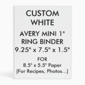 Custom Personalized Avery Mini 1" Ring Binder | Zazzle