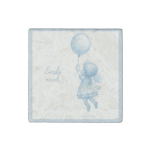 Custom personalized baby girl name  stone magnet