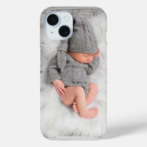 Custom Personalized Baby Photo iPhone 15 Case