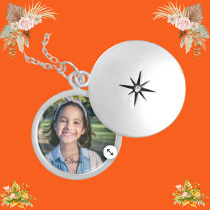 Custom Personalized Baby Photo Daughter Photo Kids Locket Necklace