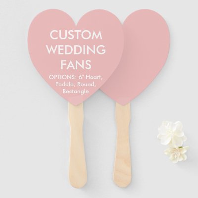 Custom Wedding Heart Hand Fan Zazzle