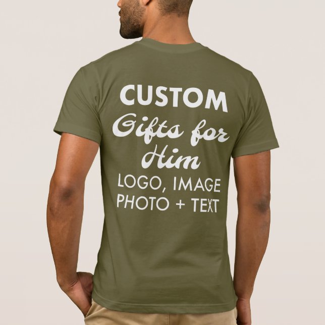 Custom personalized Back Print Men's Slim T-Shirt (Back)