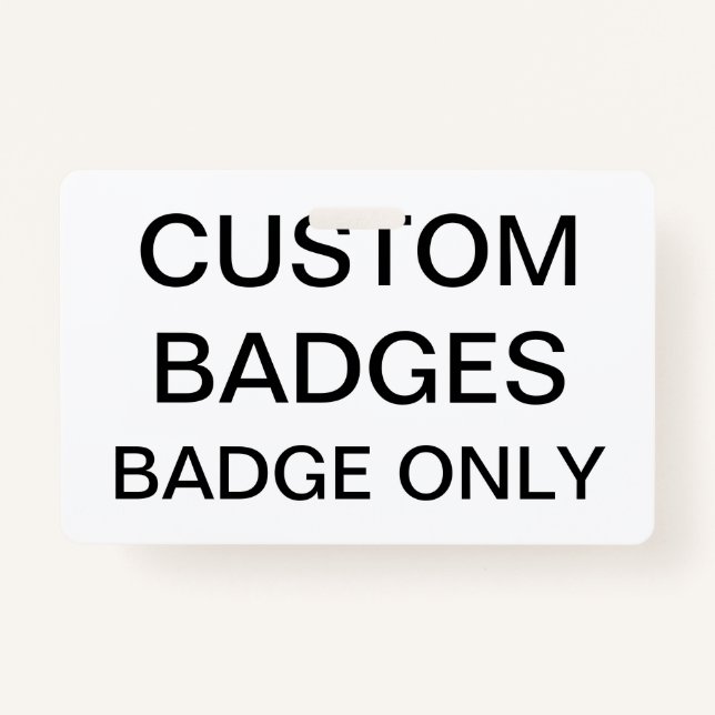 Custom Personalized BADGE Blank Template (Front)