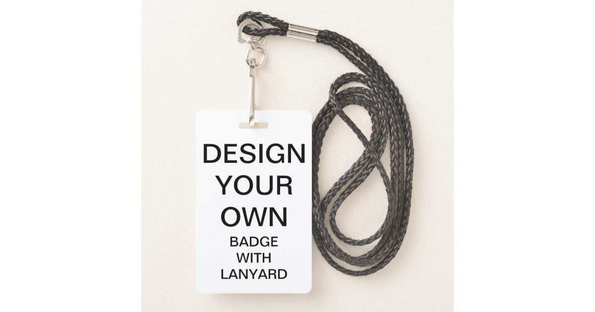 Custom Personalized BADGE WITH LANYARD | Zazzle