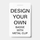 Custom Personalized BADGE WITH METAL CLIP