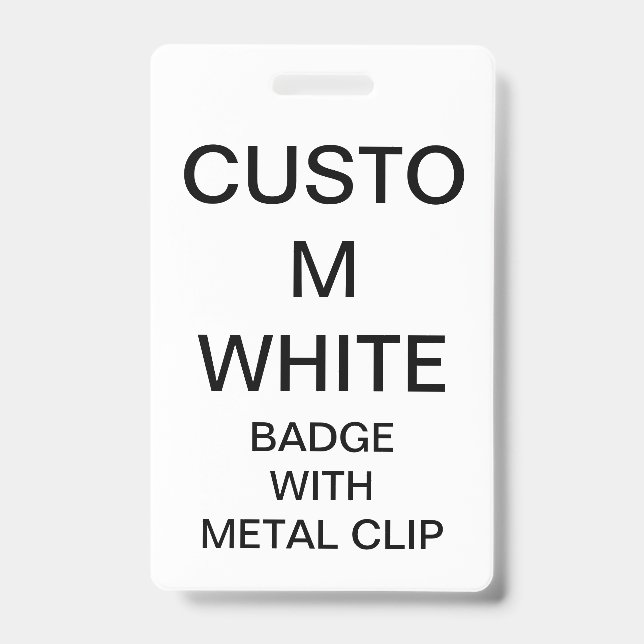 Custom Personalized BADGE WITH METAL CLIP (Front)