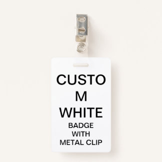 Custom Personalized BADGE WITH METAL CLIP
