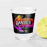 Custom Personalized Bartender Gift  Shot Glass<br><div class="desc">Custom personalised shot glass gift idea with name. This shot glass can be easily customised with your own name,  logo and text. Great personalised gift for boyfriend or fun gift for a bartender.</div>