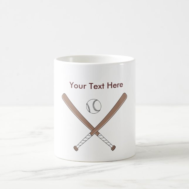 Custom Personalized Baseball Mugs (Center)