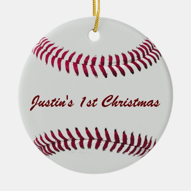 Custom Personalized Baseball Ornament (Front)