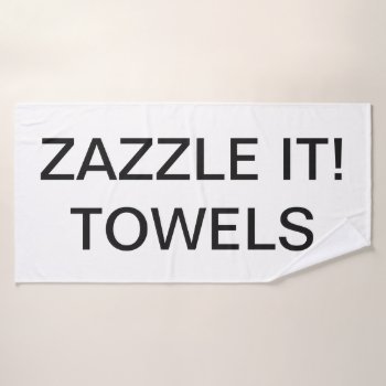 Custom Personalized Bath Towel Blank Template by GoOnZazzleIt at Zazzle